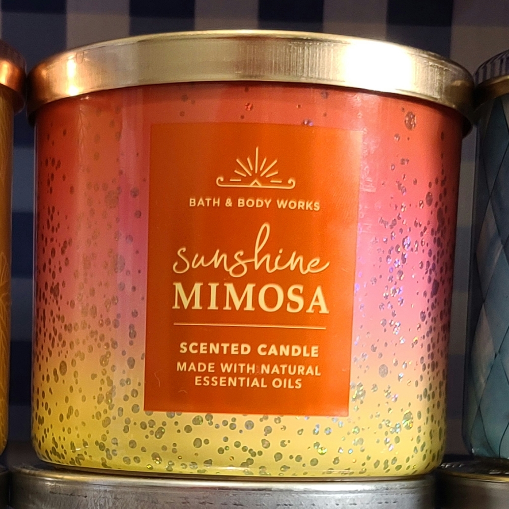 Sunshine mimosa bath and body works candle